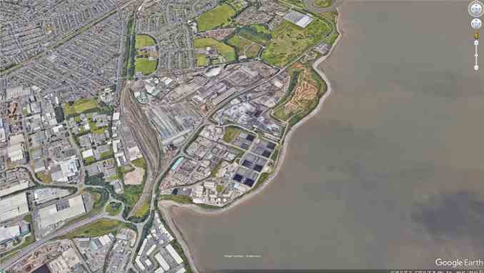 Google Earth - Cardiff - Tremorfa - Celsa steelworks