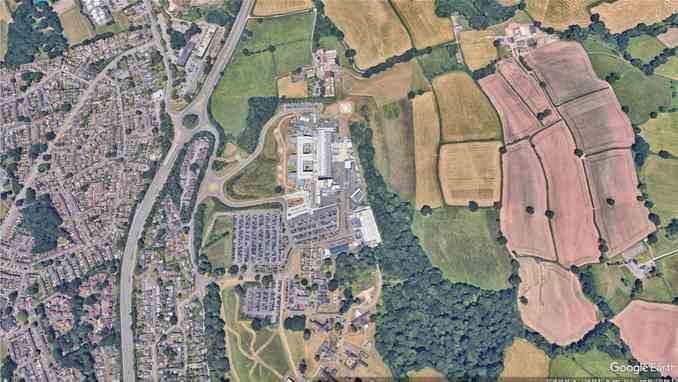 Google Earth - Cwmbran - Grange hospital